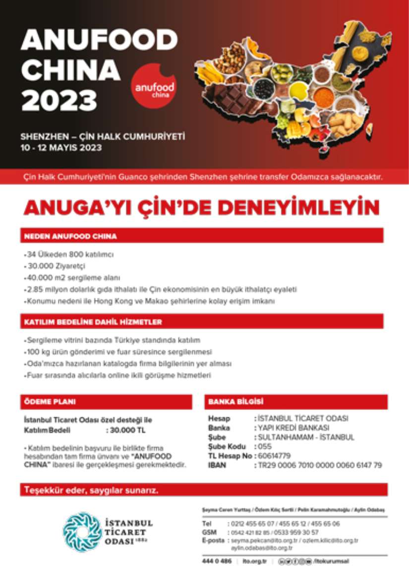 SIAL CHİNA 2023 VE ANUFOOD CHİNA 2023 FUARLARI