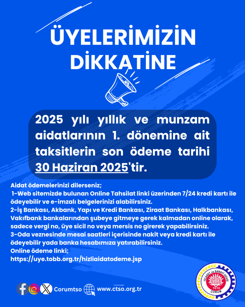 AİDAT ÖDEMELERİ